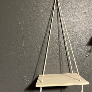 Minimalist Cream Hanging Wall Shelf